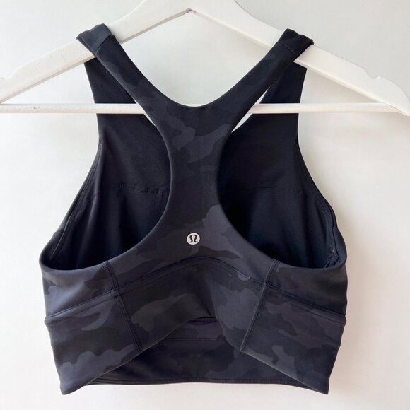 Lululemon Wunder Train Longline Bra, black Camo, Size 6 J199 - Picture 4 of 6